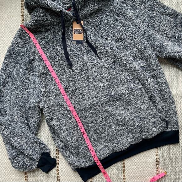 Green Treat Grey Blue Lounge Pullover Hoodie Men’s Size Medium-Large - Picture 2 of 7